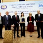 PABSEC Medal of Honour for Akkan Suver by the President of the Albanian Parliament Nikolla