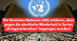 Die Vereinten Nationen (UN) erklären, dass gegen die alevitische Minderheit in Syrien „Kriegsverbrechen“ begangen wurden.